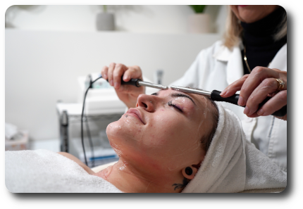 Microcurrent facial sculpting